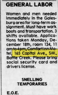 Econo Lodge (Village Inn) - Dec 17 1989 Article (newer photo)